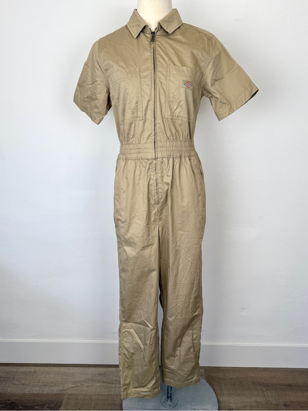 Dickies Size Small Vale Khaki/Tan Short Sleeve Workwear Coverall Jumpsuit